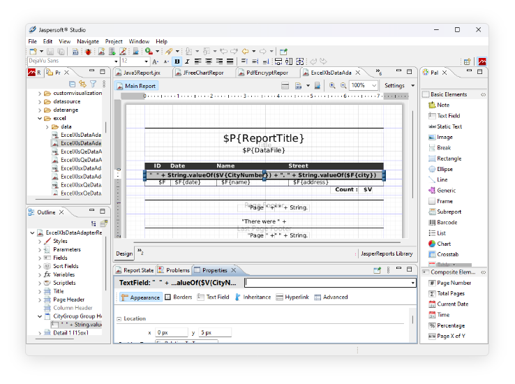 Open source reporting software example