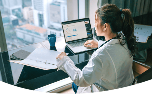 Embedded reporting in healthcare